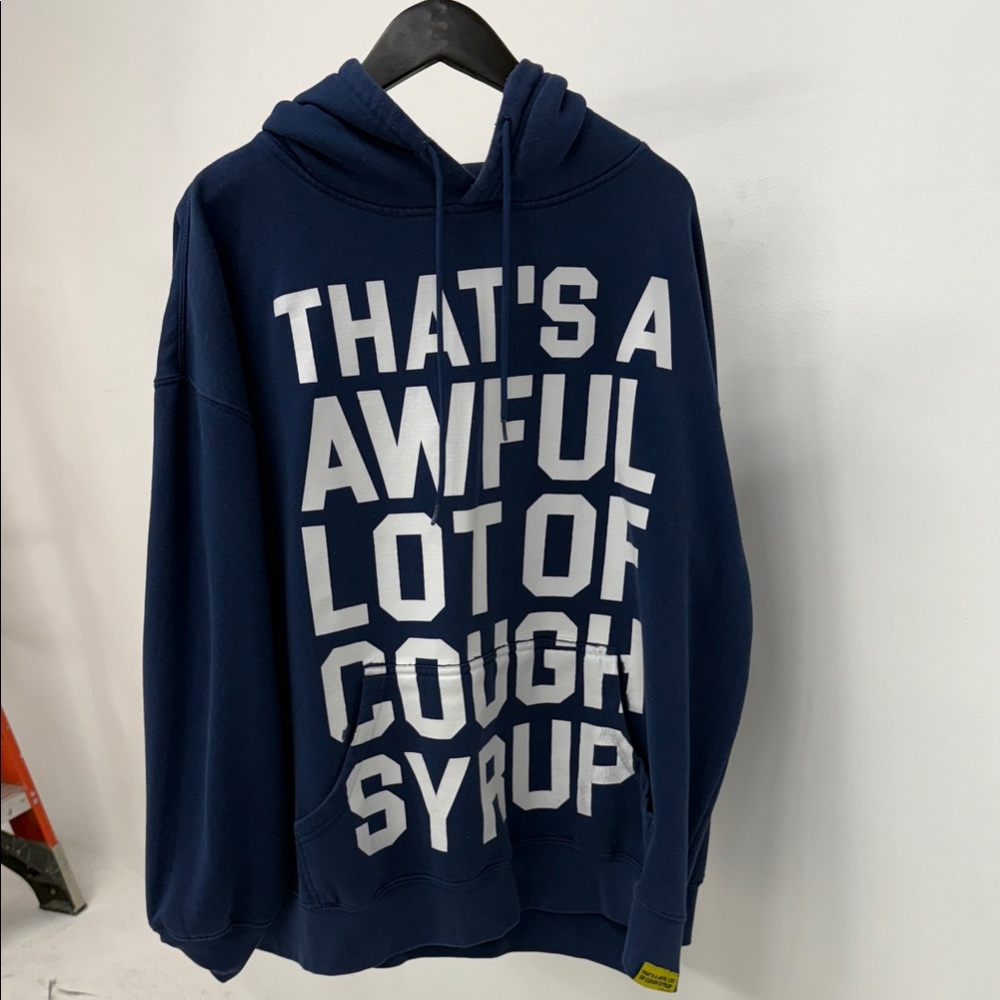 Bold Navy Graphic Hoodie